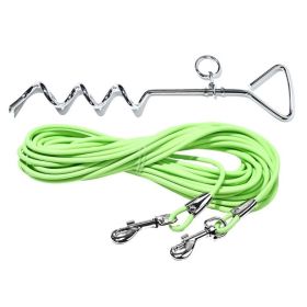 Ground Stake Fixed Dog Leash Allows Your Beloved Dog To Play More Freely (Option: Fluorescent green-9M)
